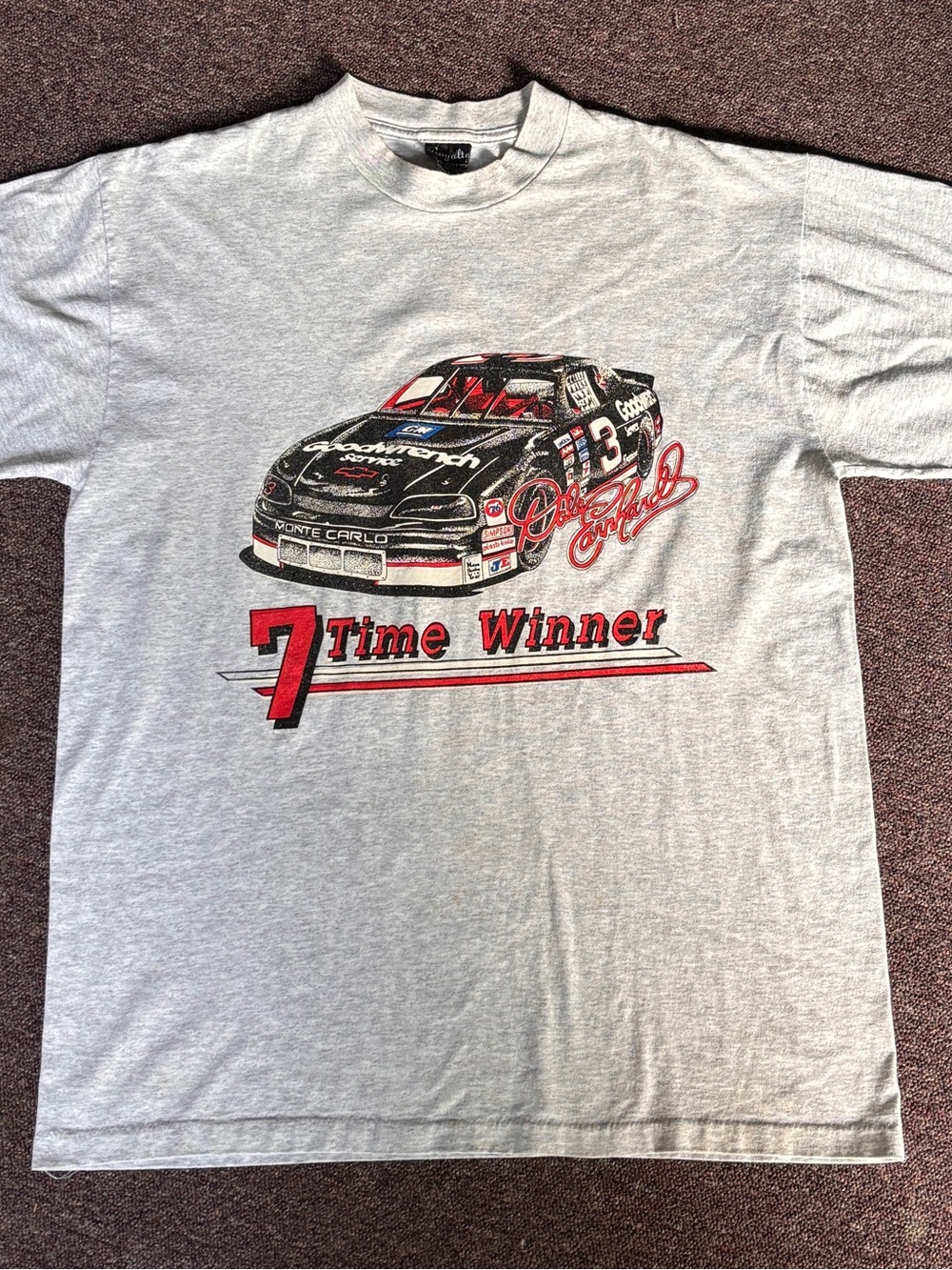 Vintage 90’s Light Gray Tee Dale Earnhardt.